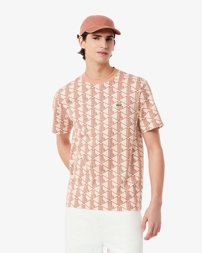 T-shirt de algodão com monograma