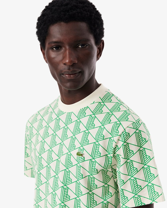 T-shirt de algodão com monograma