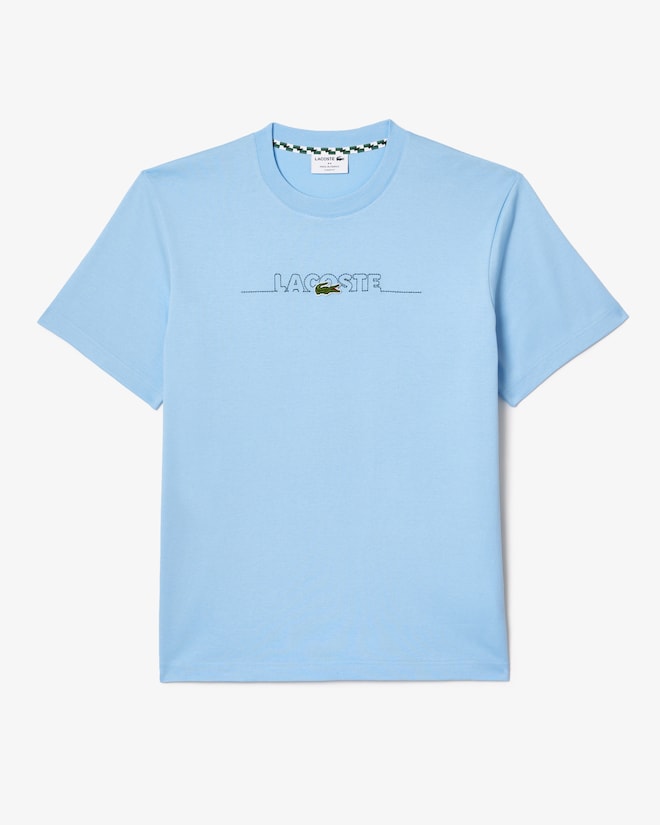 T-shirt bordada de fabricação francesa