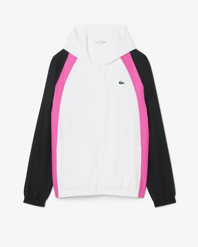 Conjunto rosa e branco com logo